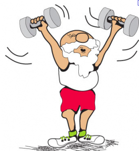 Santa working out
