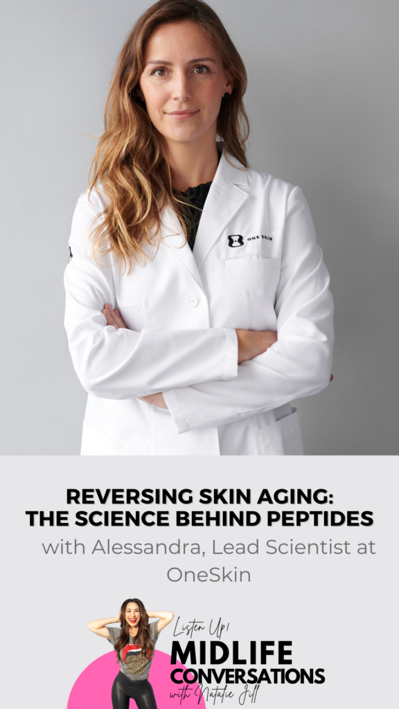 Reversing skin aging: The science behind peptides with Alessandra, Chief Scientist at OneSkin pin